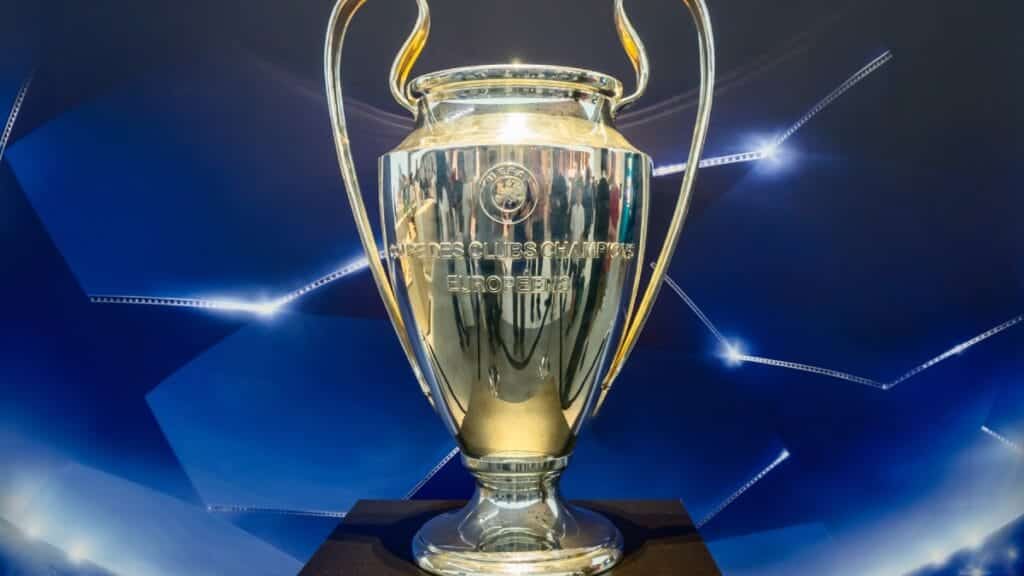 The Champions League football trophy