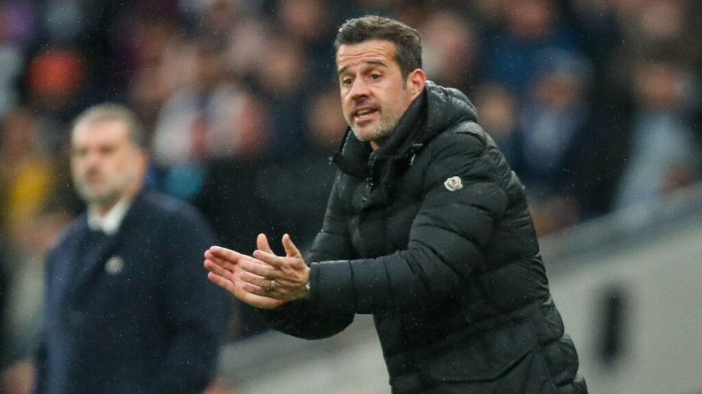 Fulham boss Marco Silva encourages his team