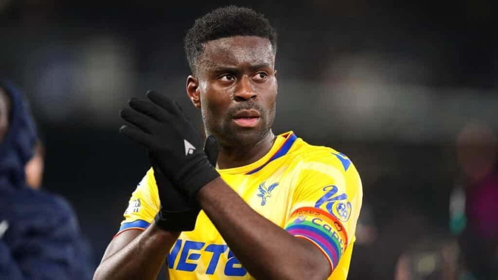 England footballer Marc Guehi playing for Crystal Palace Football Club