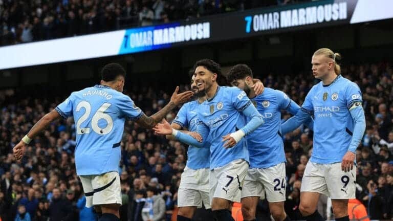 Manchester City 4-0 Newcastle: Marmoush hat-trick helps reigning champions to comfortable win