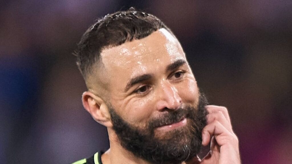 Karim Benzema playing football
