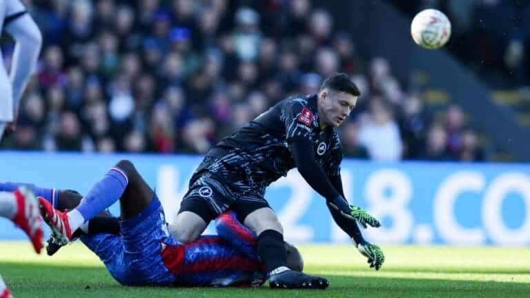 Millwall goalkeeper Liam Roberts handed six-game ban for horror challenge on Jean-Philippe Mateta