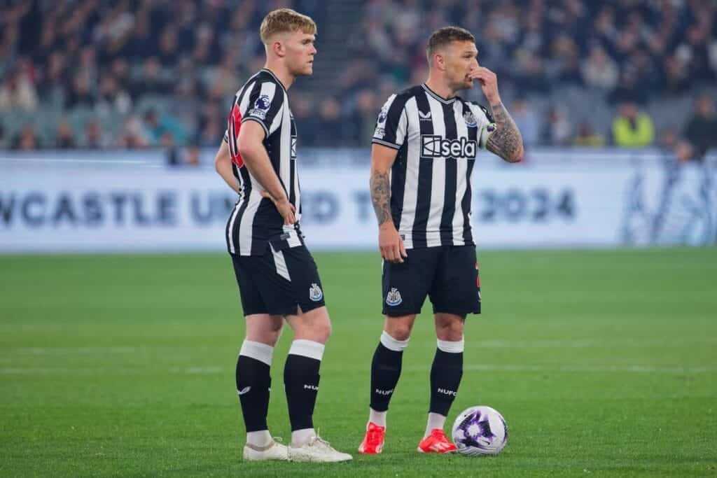 Newcastle full-back Lewis Hall