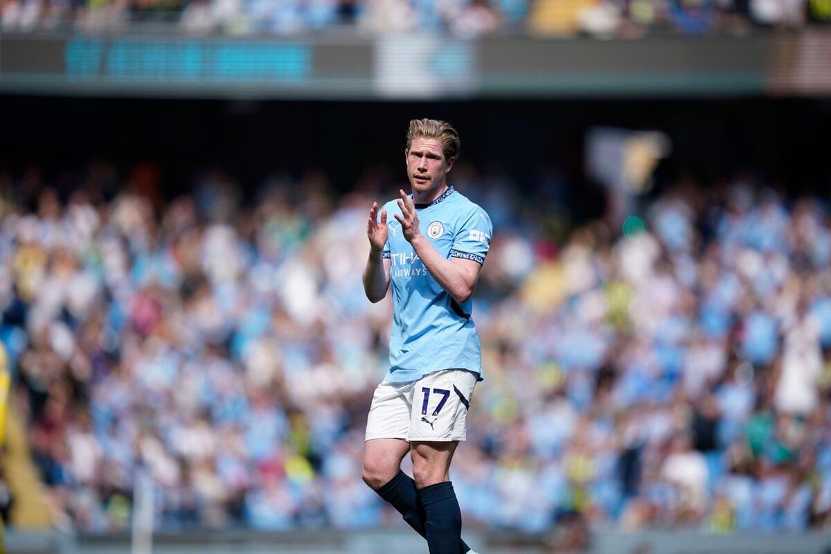 De Bruyne fluffs his lines on Etihad farewell but Marmoush stunner puts City on course for Champions League