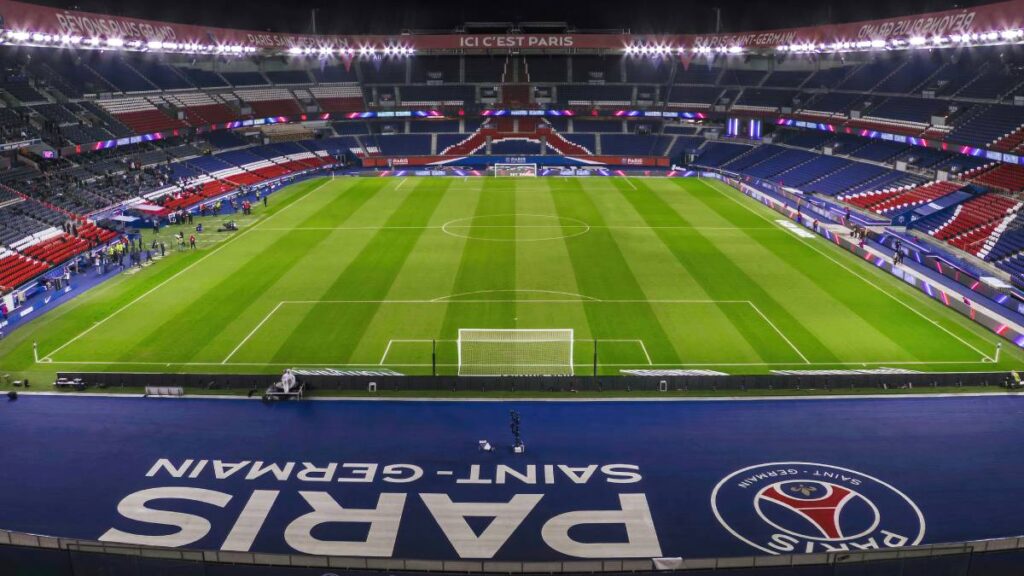 The Parc des Princes home stadium of football club Paris Saint-Germain, known as PSG