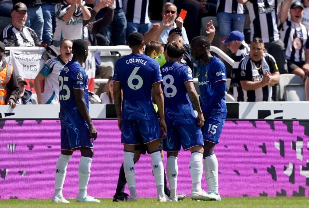 NicolasJackson sees red for Chelsea