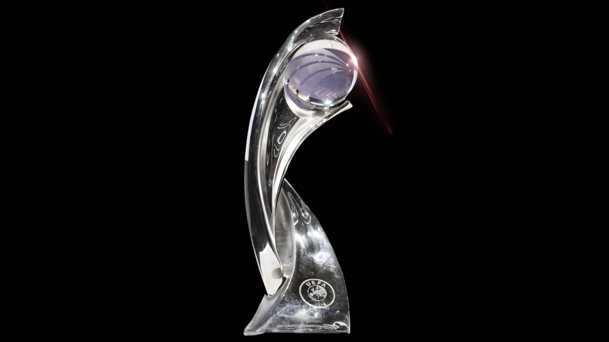 The Uefa Women's Euro football trophy