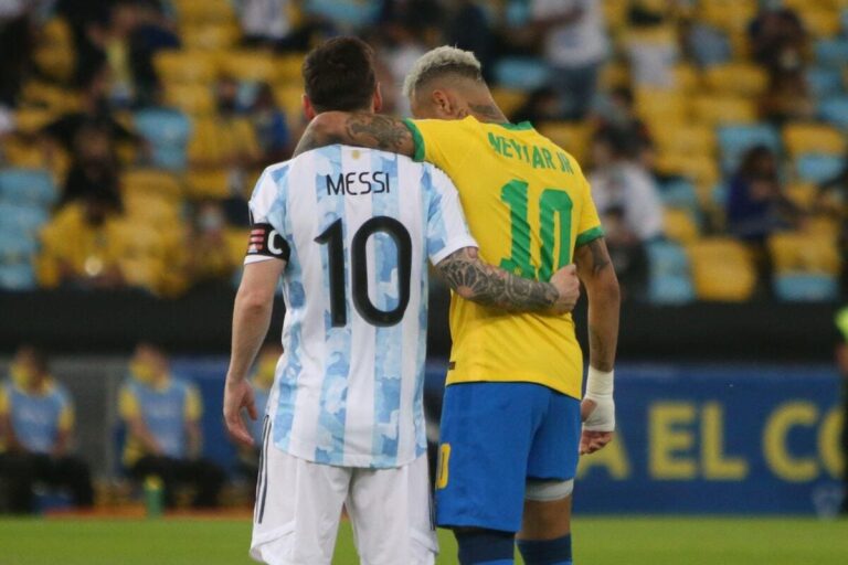 Argentina v Brazil: Scaloni uses Lionel Messi and Neymar image to ease hostilities after Raphinha outburst