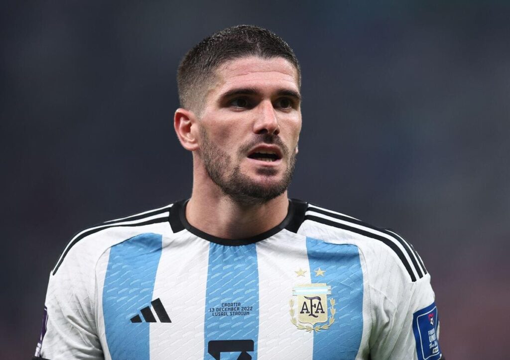 Inter Miami player Rodrigo De Paul playing football for Inter Miami