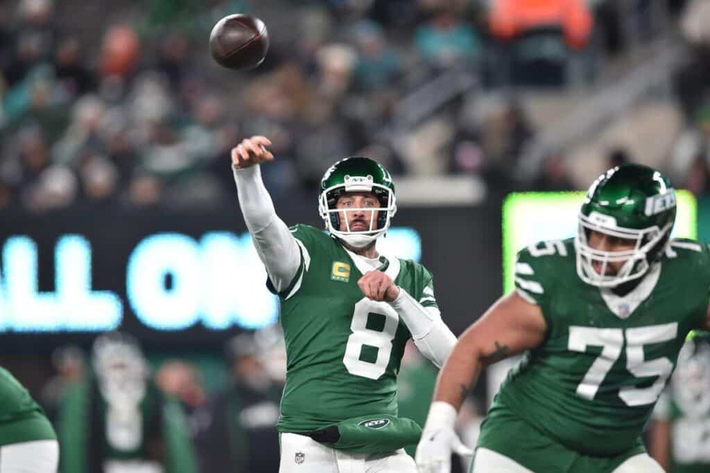 American footballer Aaron Rodgers playing in the NFL