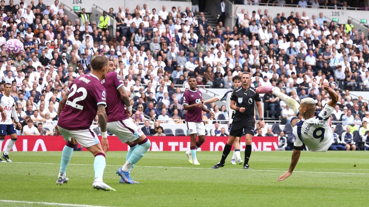 Richarlison scores screamer as Spurs beat Burnley, Sunderland win on Premier League return and Fulham snatch Brighton draw
