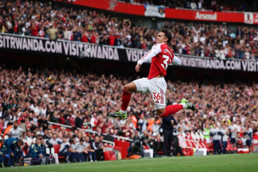 Arsenal midfielder Martin Zubimendi