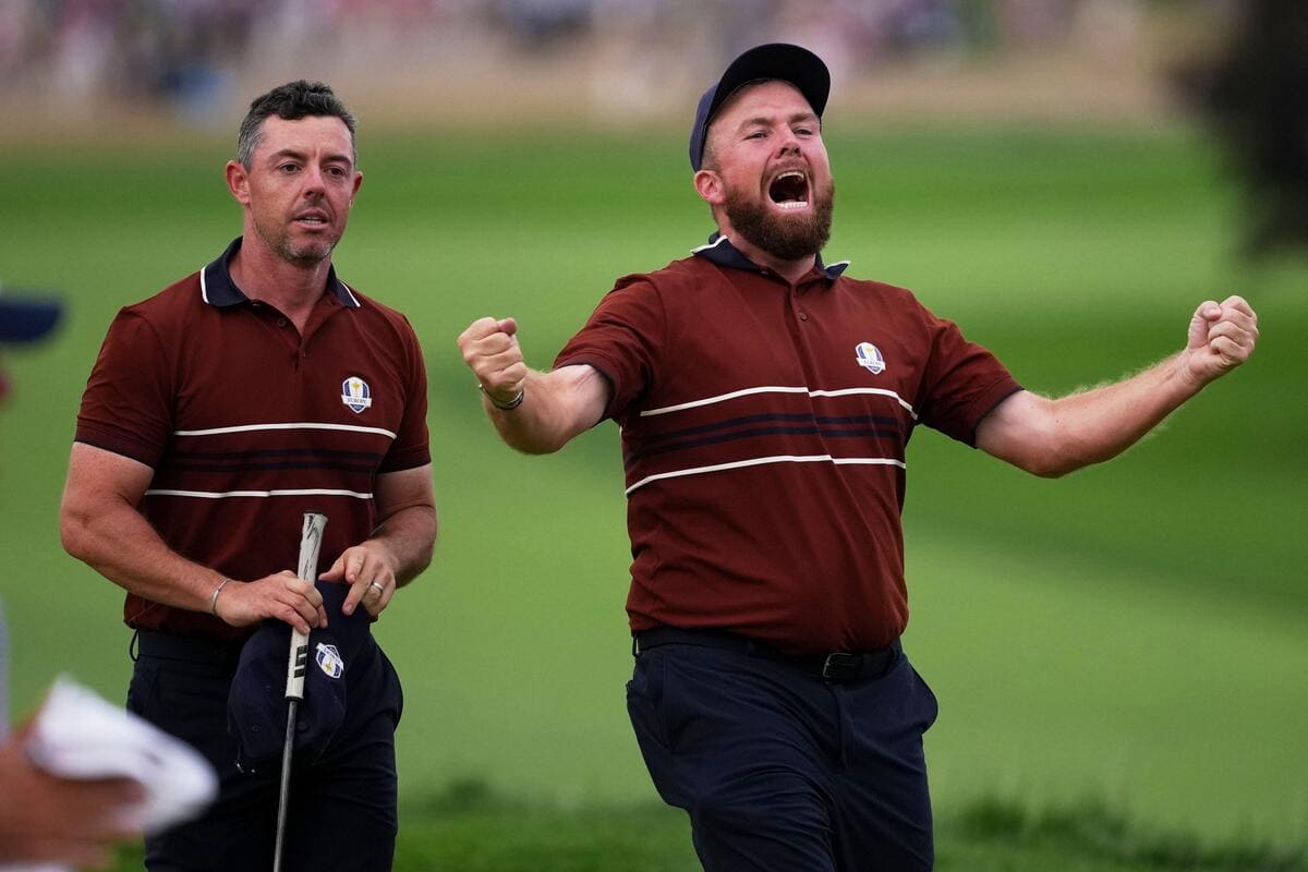 Ryder Cup 2025: Lowry and McIlroy seal match one victory for dominant Europe after pair heckled by spectators