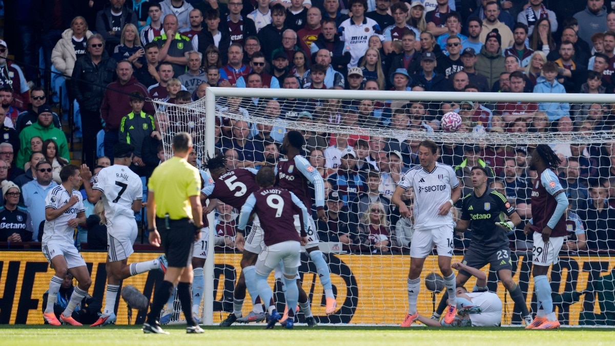WATCH: Villa misery deepens as Jimenez heads Fulham in front at Villa Park after just three minutes