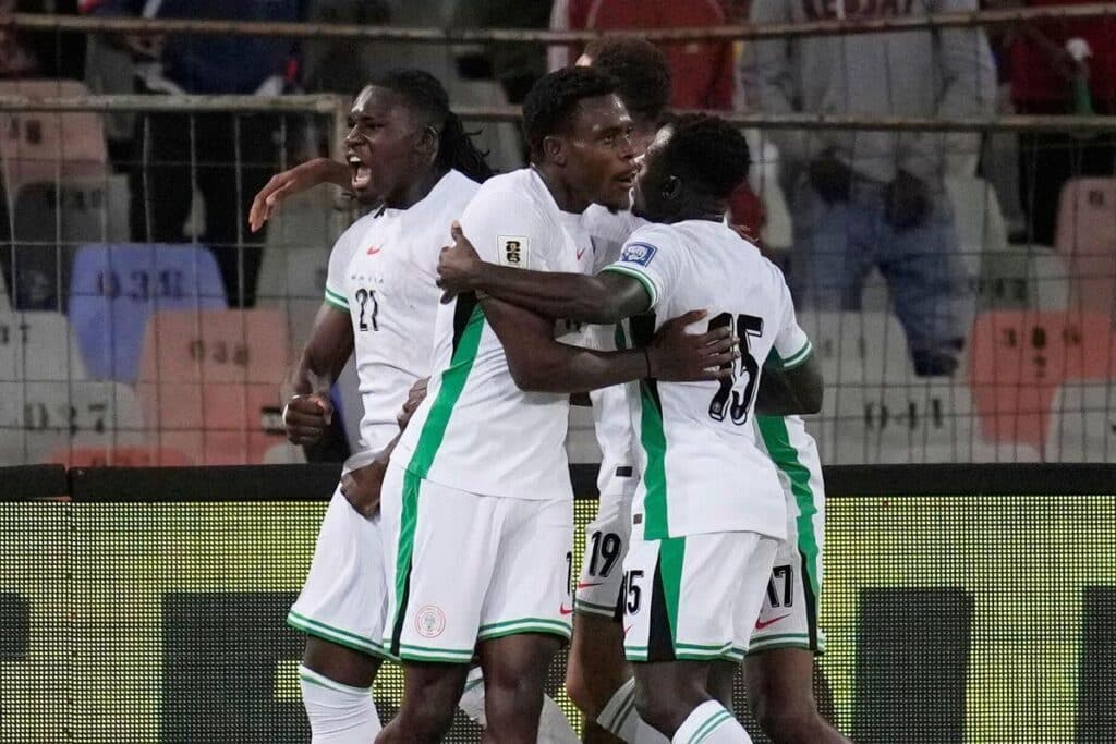 Footballer Calvin Bassey playing for the Nigeria national football team