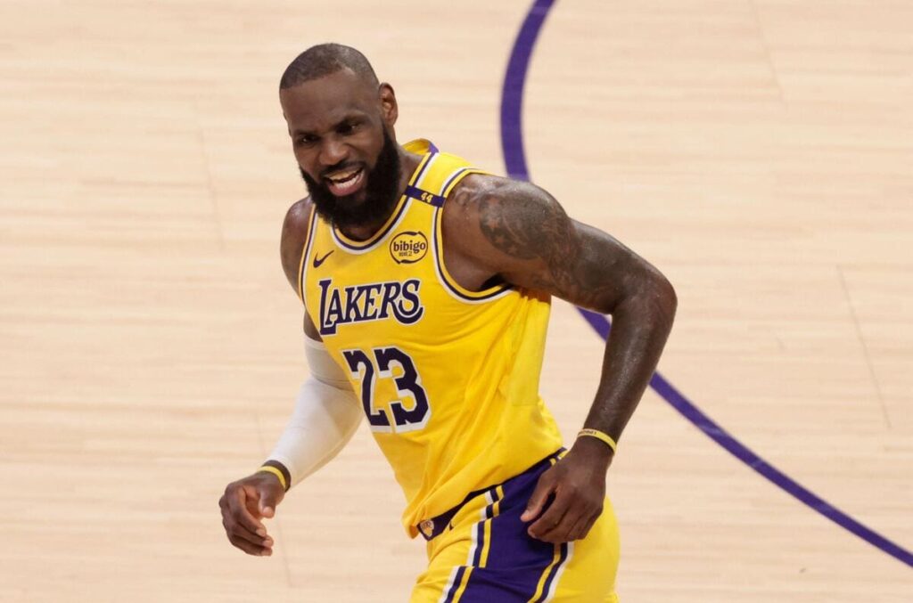 LeBron James of the Lakers