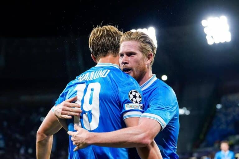 European round-up: Hojlund and McTominay score in breathless Napoli win as Dortmund keep pressure on Bayern