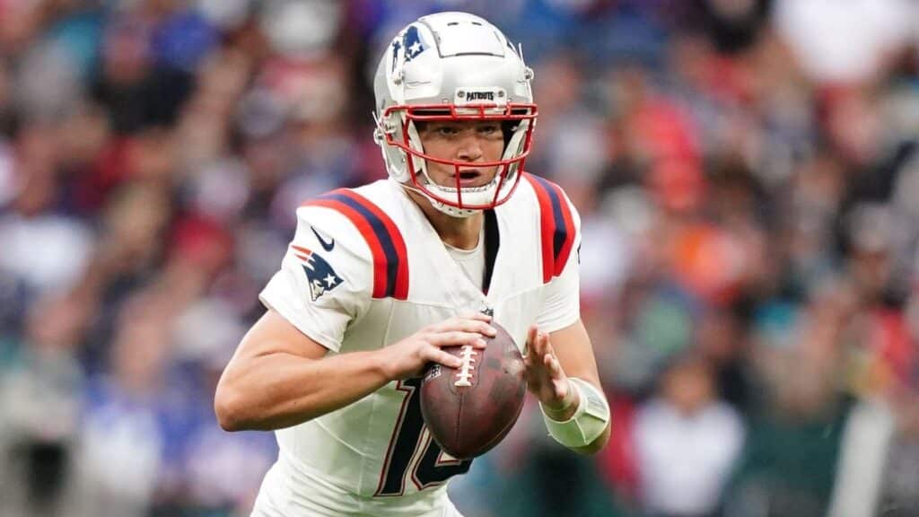 New England Patriots quarterback Drake Maye