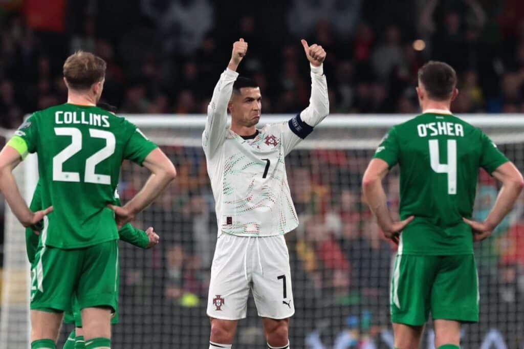 Cristiano Ronaldo is sent off