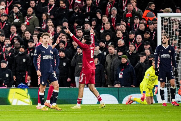 Liverpool v PSV: Perisic penalty gives visitors advantage before Szoboszlai levels