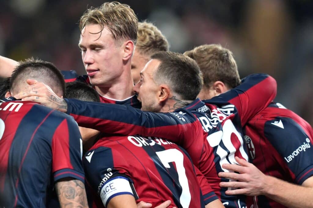 Footballers playing for Italian Serie A team Bologna Football Club