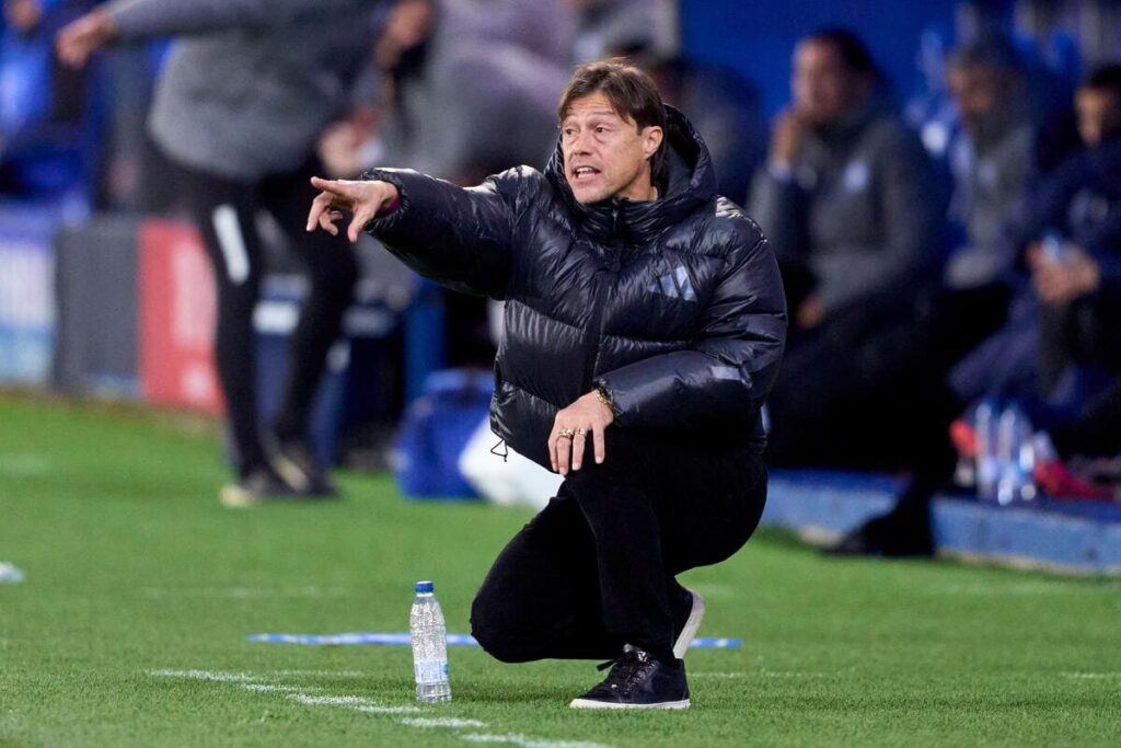 Sevilla coach Matias Almeyda during the Copa del Rey tie with Alaves