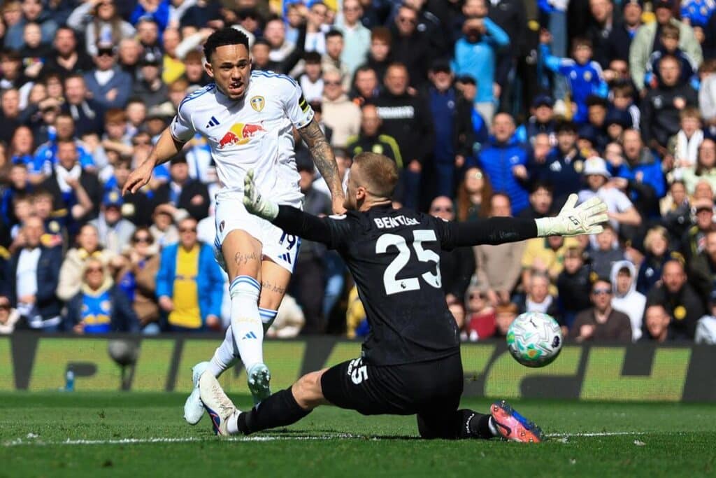 Noah Okafor scores for Leeds