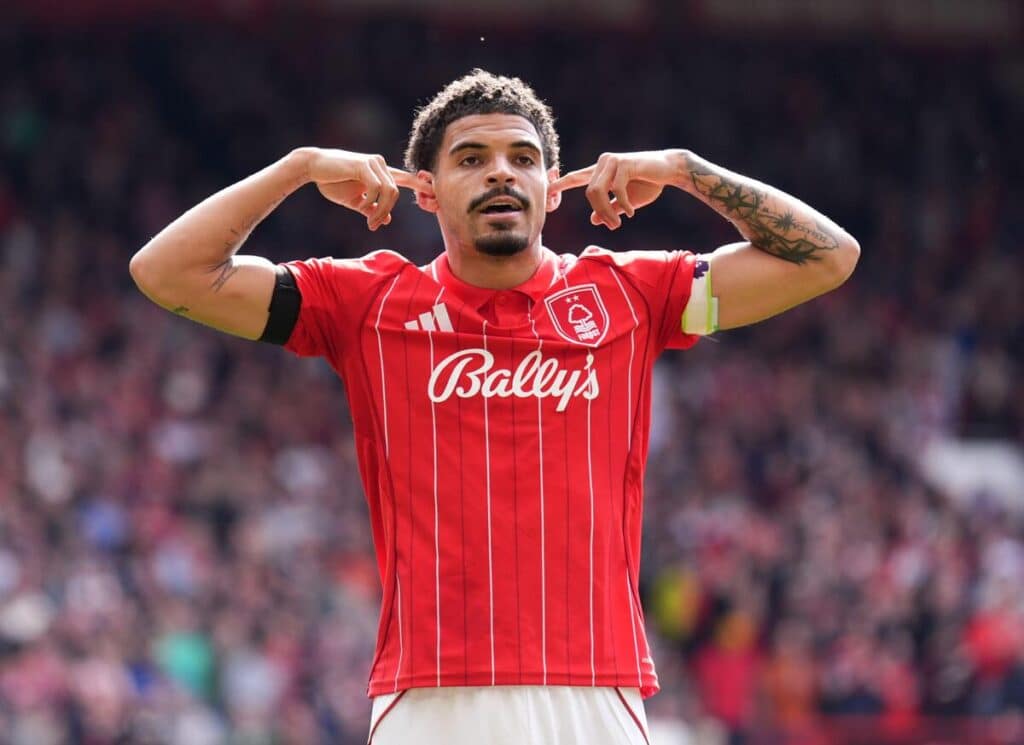 Nottingham Forest's Morgan Gibbs-White celebrates scoring his sides second goal
