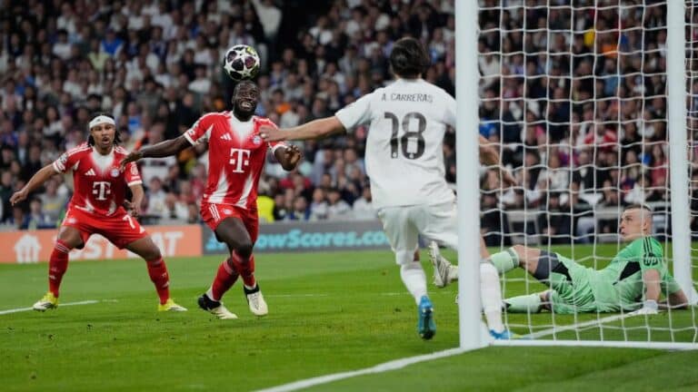 WATCH: Upamecano misses huge early chance to put Bayern Munich ahead vs Real Madrid in Champions League tie