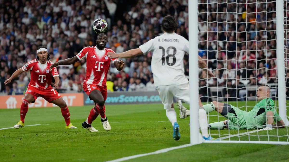 WATCH: Upamecano misses huge early chance to put Bayern Munich ahead vs Real Madrid in Champions League tie