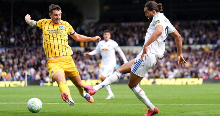 Premier League round-up: Brighton’s European hopes dented with late Leeds winner