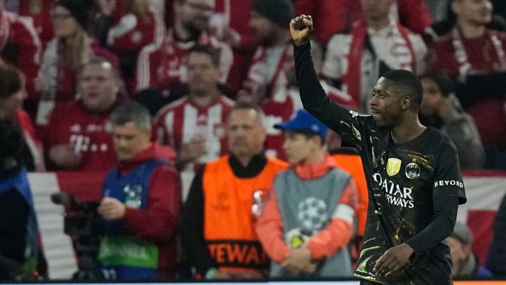 Ousmane Dembele helped PSG set up a Champions League final with Arsenal